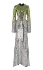 David Koma Circular-embroidered Long-sleeve Dress