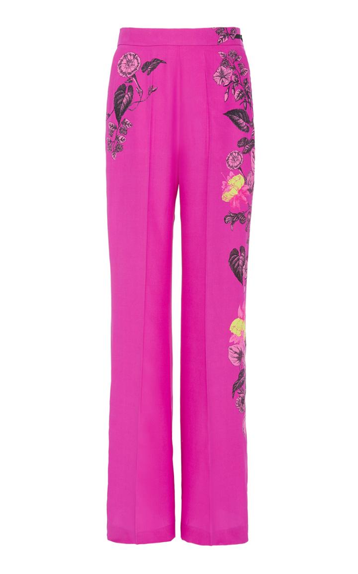 Etro Palazzo Mid-rise Straight-leg Silk Pants