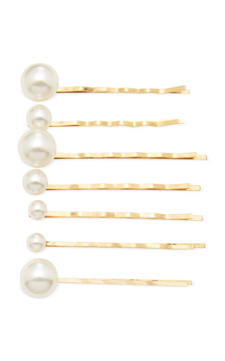 Jennifer Behr Set-of-seven Perla Faux Pearl-embellished Bobby Pins