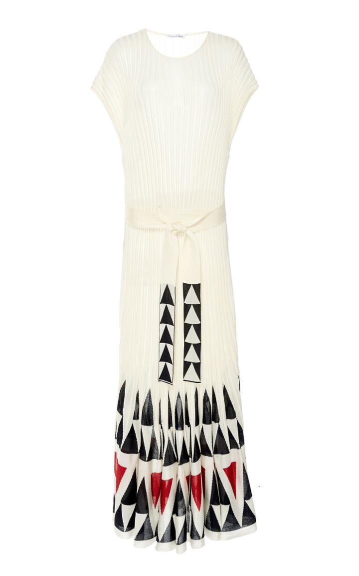 Oscar De La Renta Bateau-neck Ribbed Dress