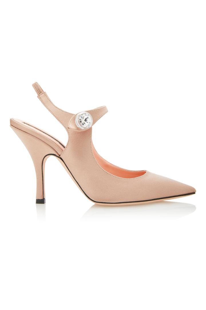 Rochas Satin Sling Back Pump