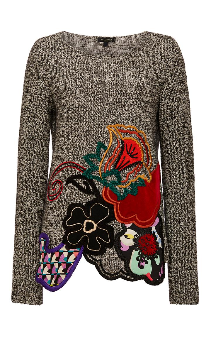 Etro Floral Applique Pullover