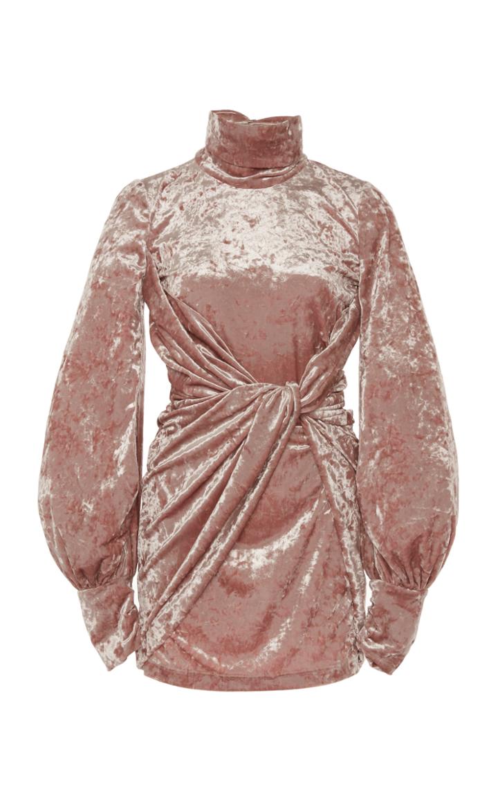 Moda Operandi Redemption Drape Neck & Cuff Mini Dress