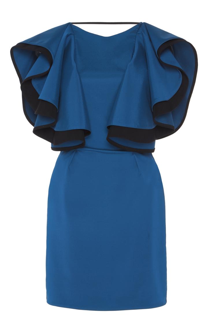 Emilio De La Morena Flutter Sleeve Mini Dress