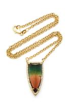 Sheryl Lowe 14k Yellow Gold And Watermelon Tourmaline Necklace