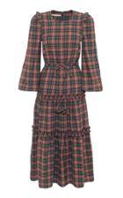 Anna Mason Christy Check Print Midi Dress