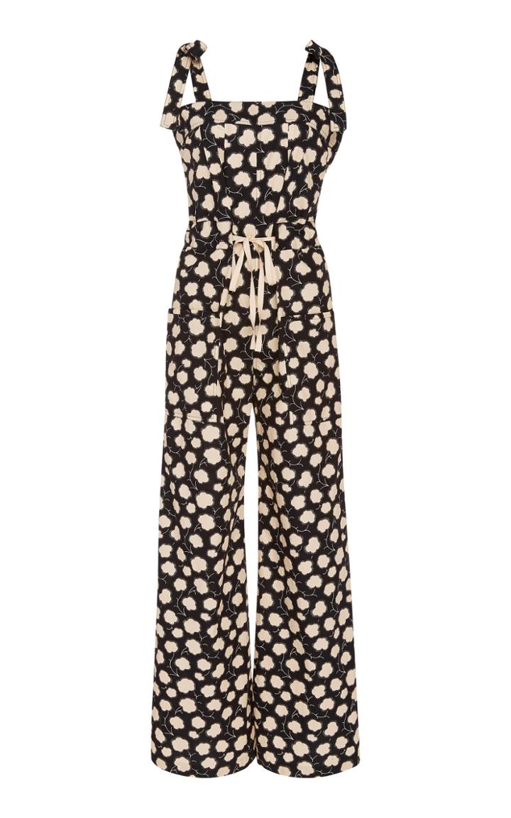 Warm Jesse Printed Cotton Wide-leg Jumpsuit