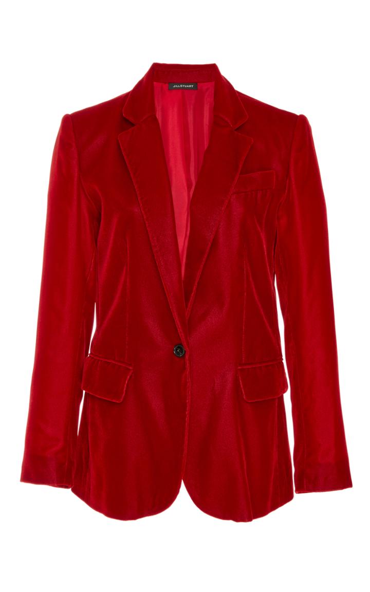 Jill Stuart Grace Velvet Blazer