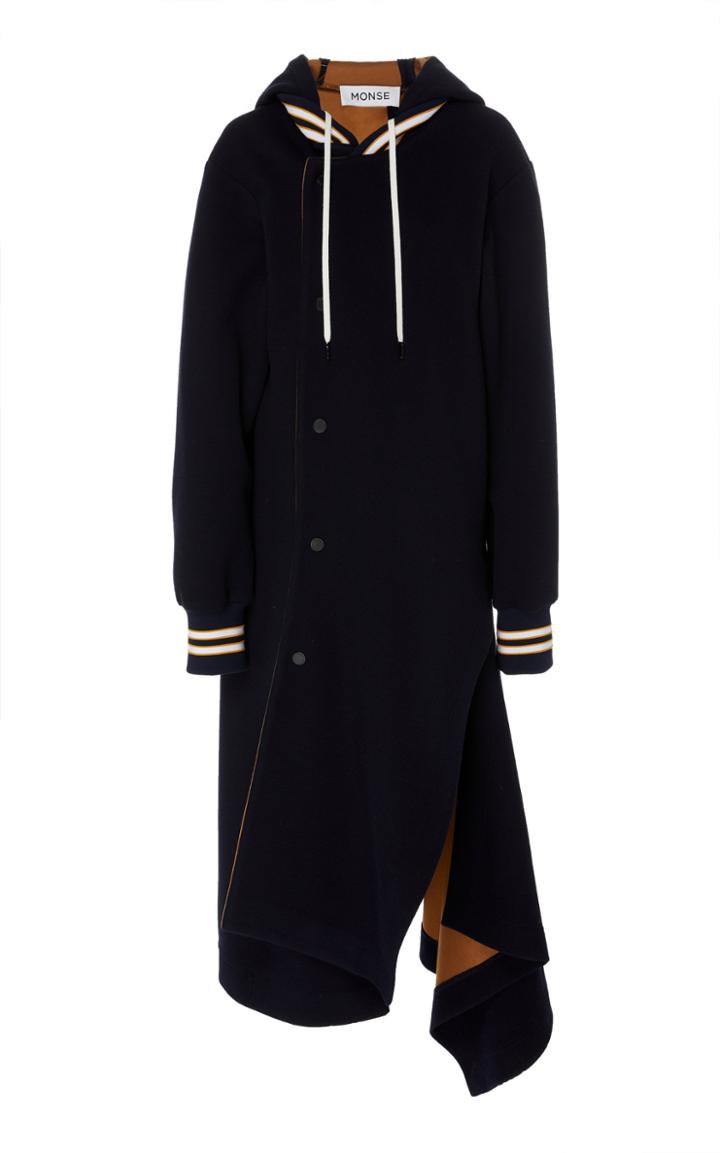 Monse Varsity Hoodie Wool Jacket