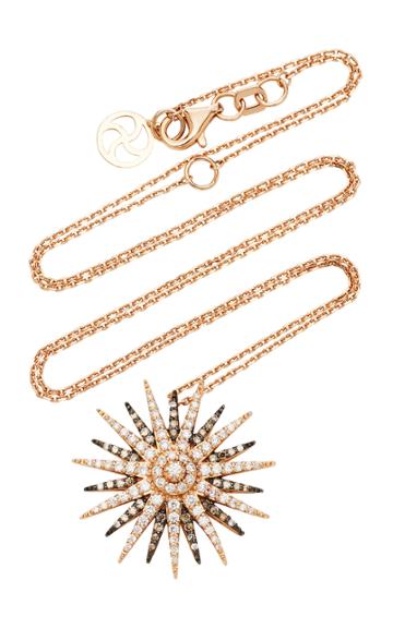 Bee Goddess Jardin Star 14k Gold Diamond Pendant