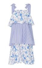 Mds Stripes M'o Exclusive Tiered Mixed-print Cami Dress