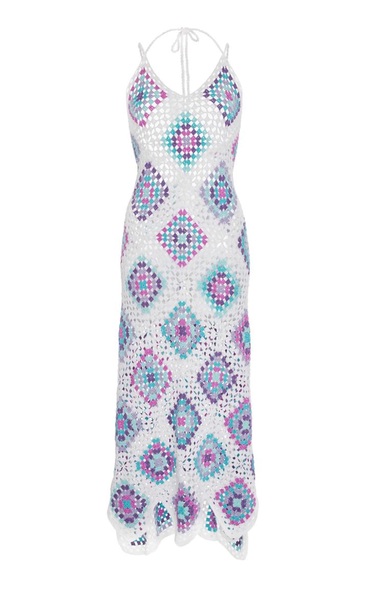 My Beachy Side Strappy Crochet Maxi Dress