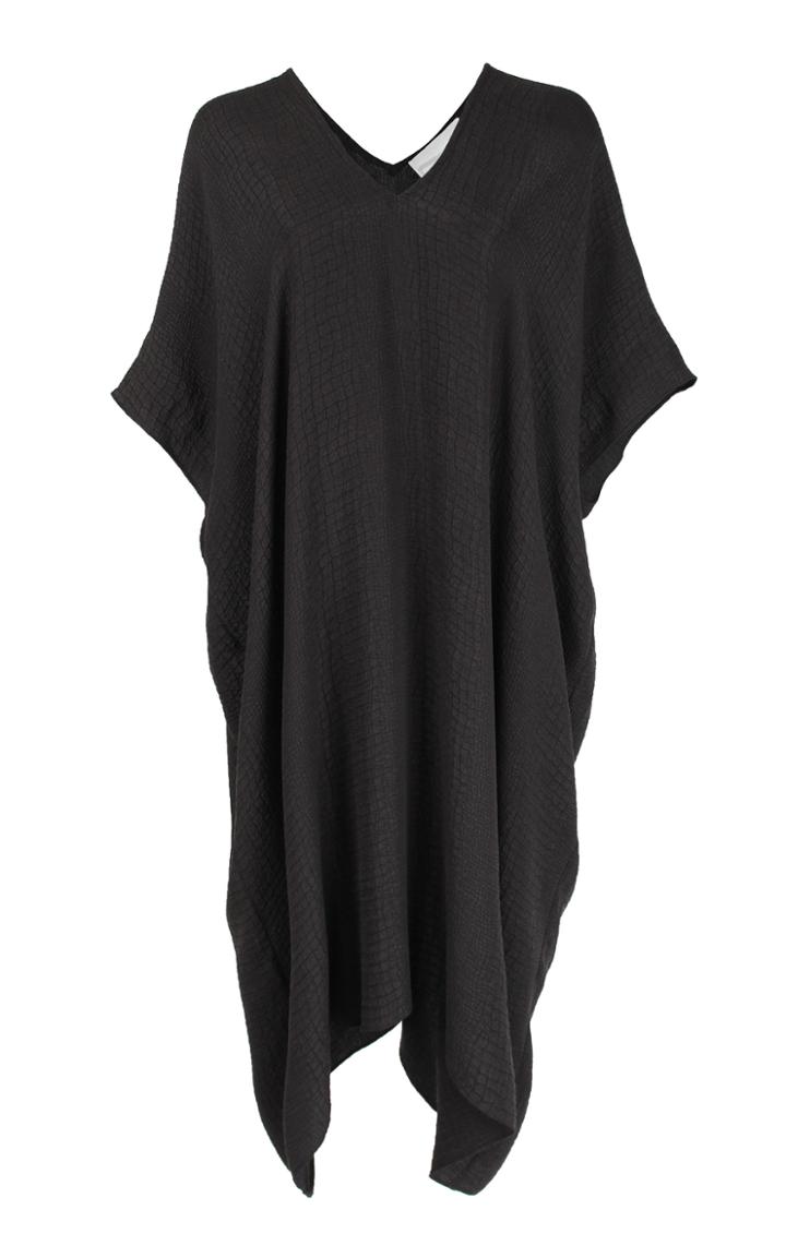 Marie France Van Damme Croc-effect Silk-jacquard Midi Dress