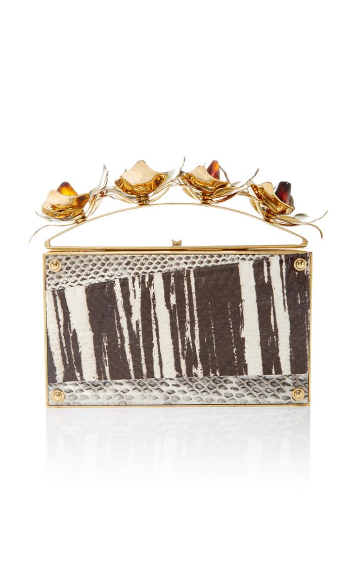 Thale Blanc Golden Orchid Clutch