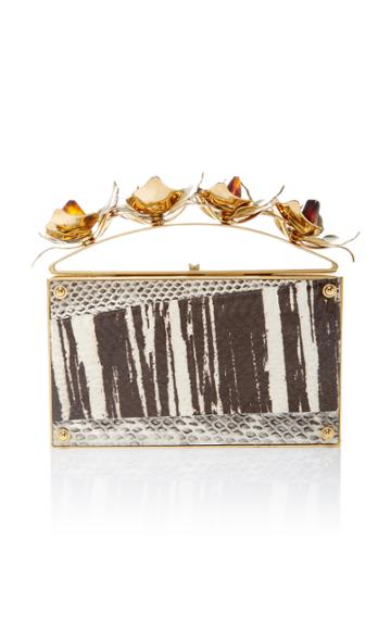 Thale Blanc Golden Orchid Clutch