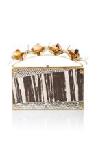 Thale Blanc Golden Orchid Clutch
