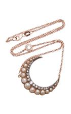 Toni + Chlo Goutal Rose Gold Pearl And Diamonds Necklace