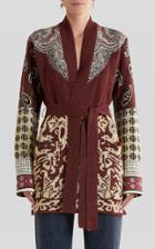Moda Operandi Etro Jacquard-knit Linen-silk Belted Cardigan