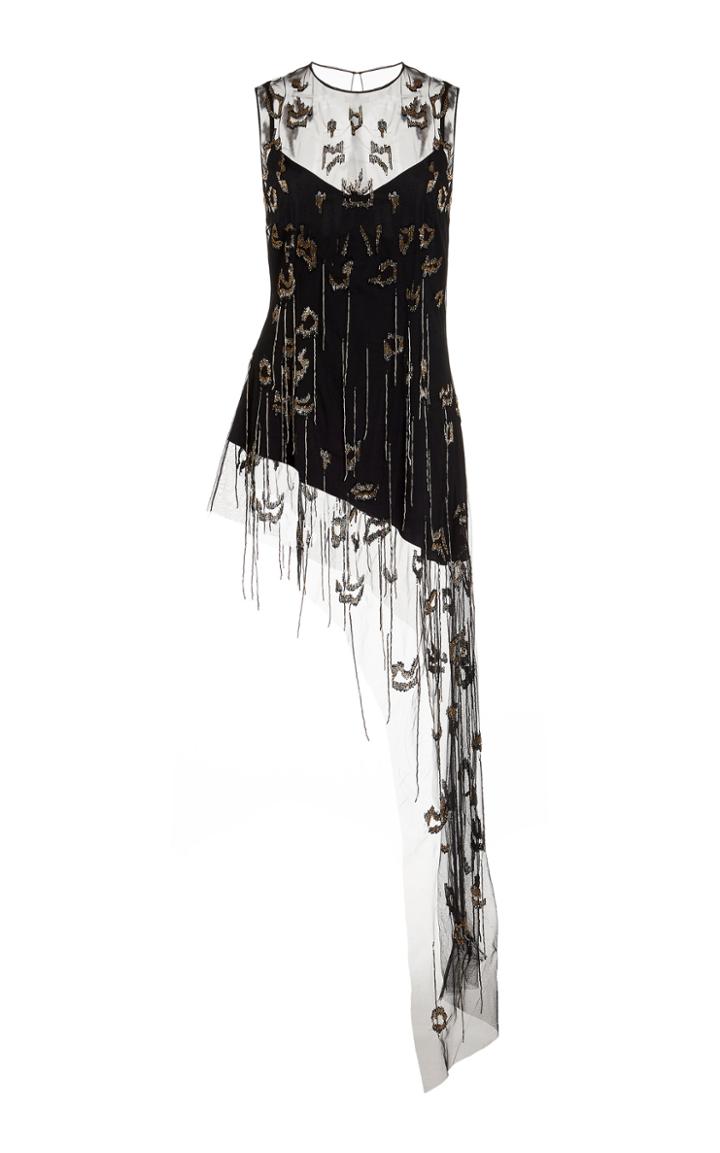 Moda Operandi Burnett New York Draped Embroidered Tulle Top