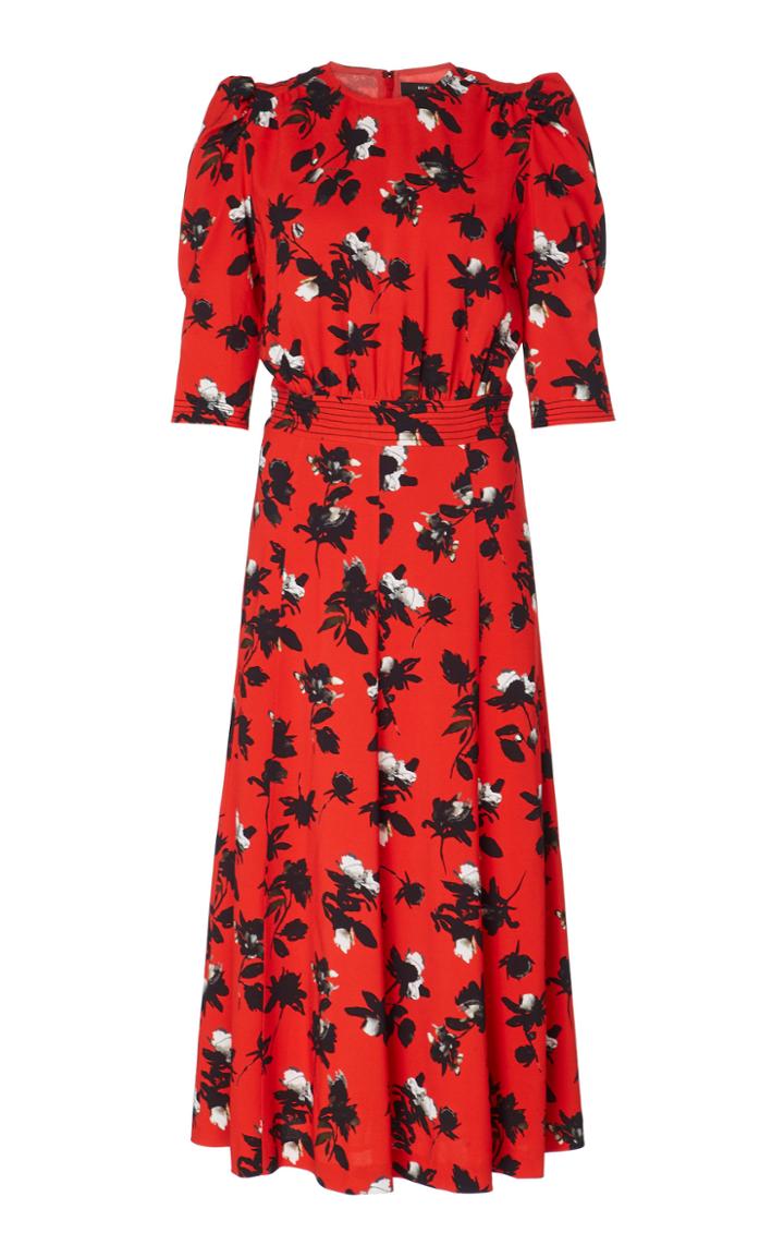 Derek Lam Floral-print Georgette Midi Dress
