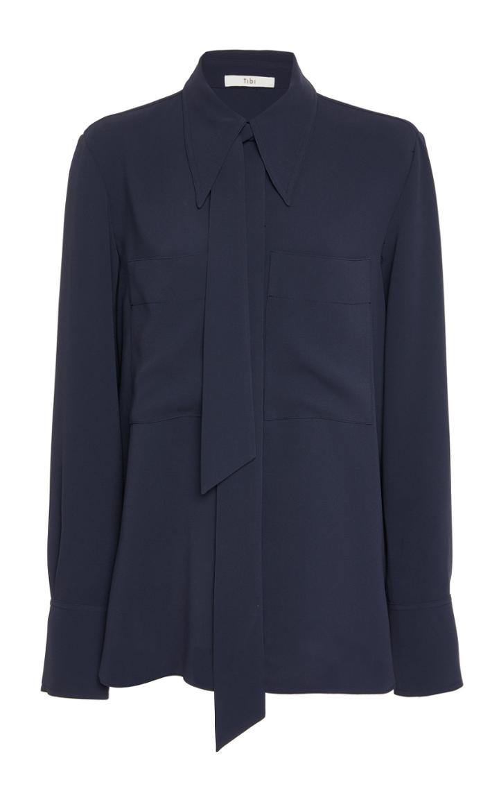 Tibi Lightweight Button Front Blouse