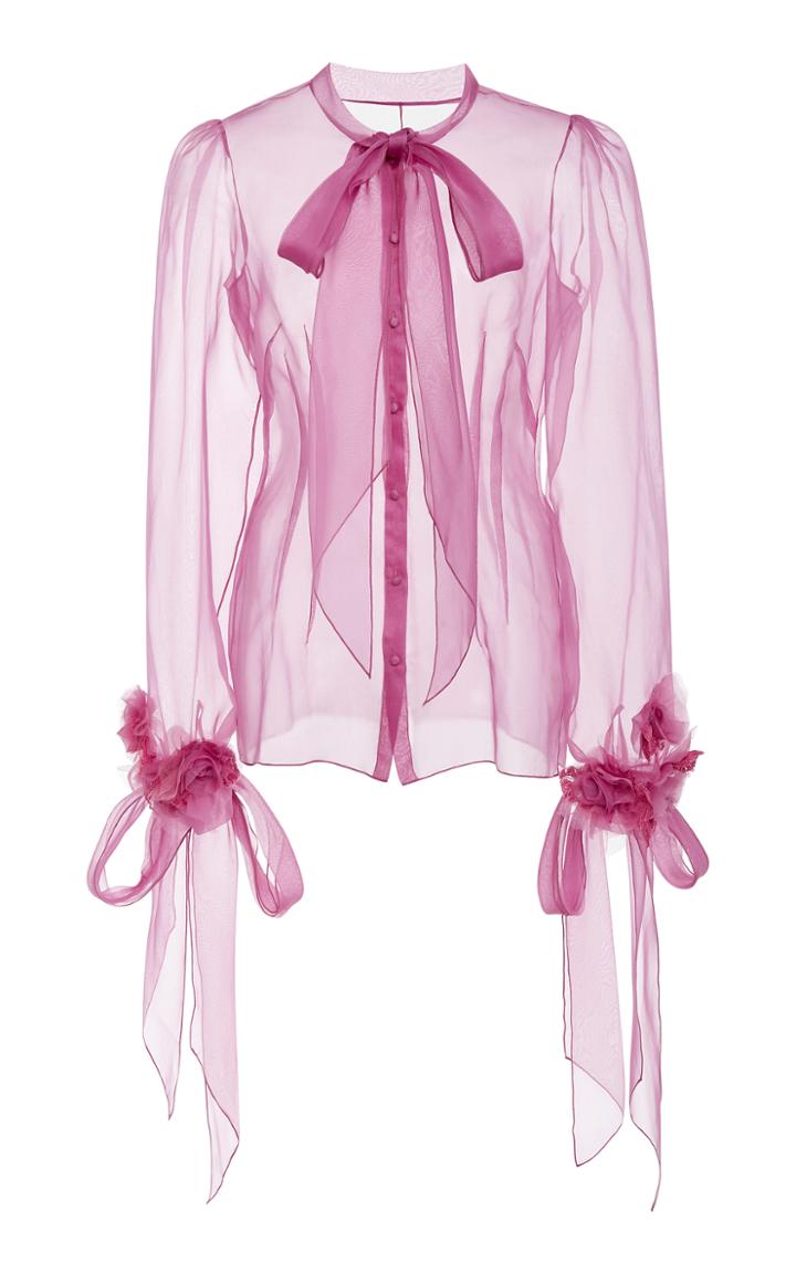 Marchesa Silk Organza Blouse