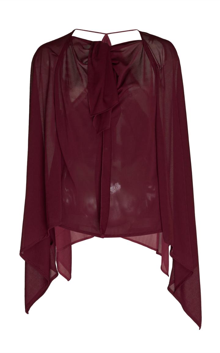 Roland Mouret Savoy Draped Jersey Blouse