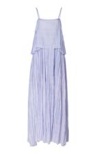 Thierry Colson Salome Pleated Cotton-silk Maxi Dress