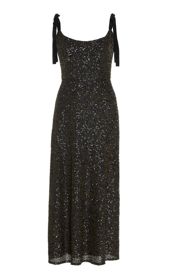 Markarian Veronica Sequined Silk-chiffon Midi Dress