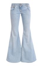 Balmain Stretch Low-rise Wide-leg Jean
