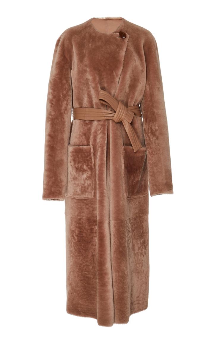 Altuzarra Clark Plush Leather Coat