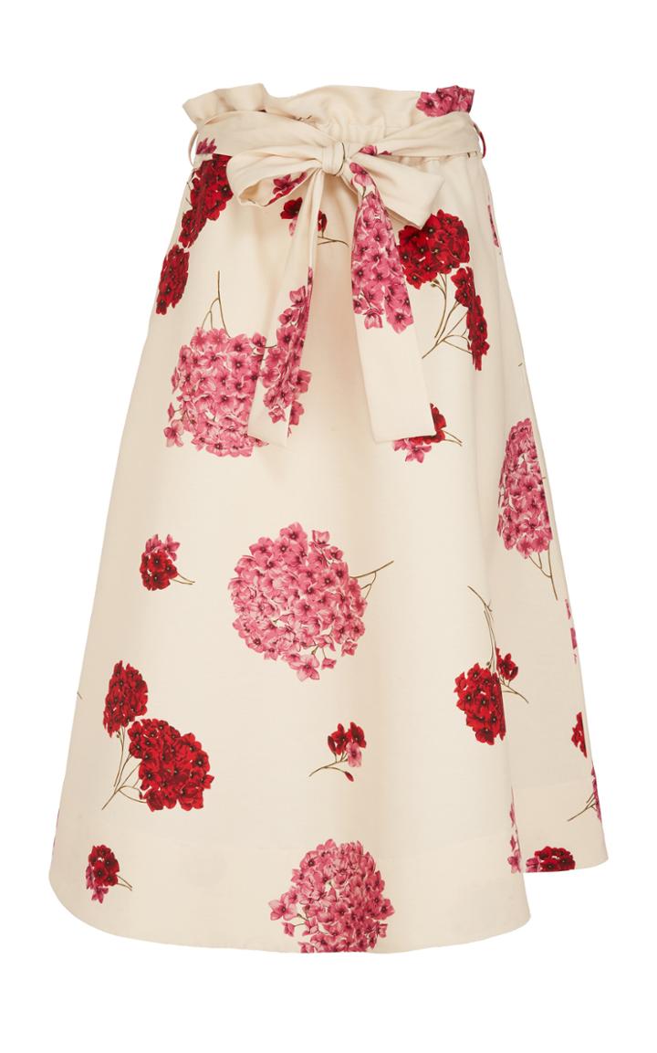Moda Operandi La Doublej Sardegna Printed Wool-blend Midi Skirt