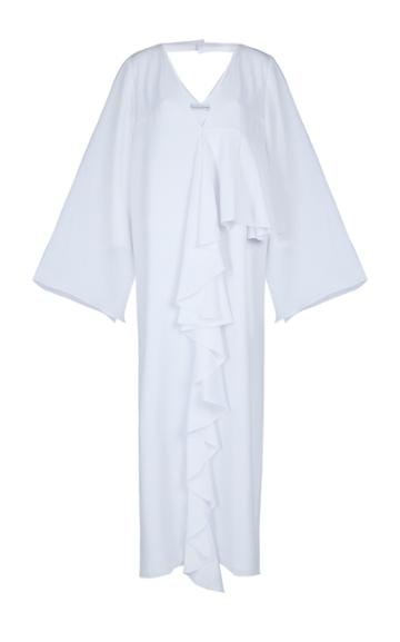 Madiyah Al Sharqi White Frill Dress