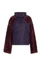 Agnona High Neck Astrakhan Sweatshirt