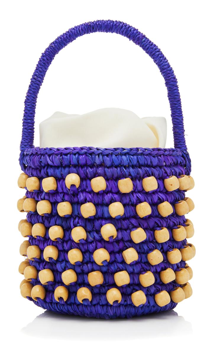 Moda Operandi Sensi Studio Beaded Straw Bucket Bag