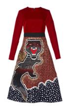 Hussein Bazaza Embellished Tea Length Dress