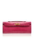 Madison Avenue Couture Hermes Fuchsia Nilo Crocodile Kelly Pochette