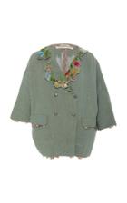 Pro Embroidered Collar Linen Jacket