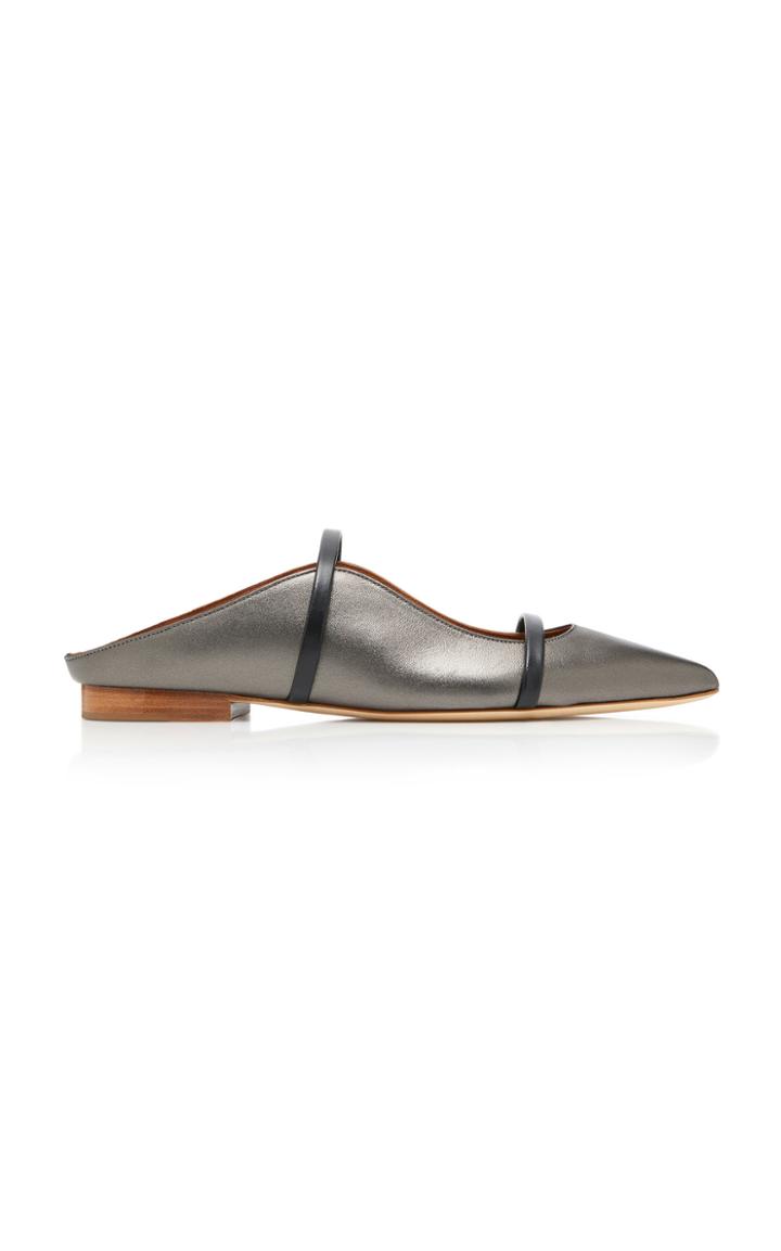 Malone Souliers By Roy Luwolt Maureen Metallic Leather Mules