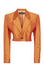 Moda Operandi Y/project Cropped Silk Blazer Size: 36