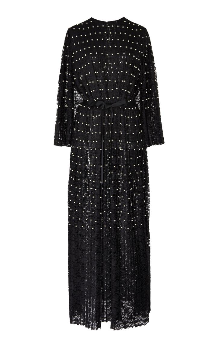 Huishan Zhang Laila Stud Embellished Gauze Maxi Dress