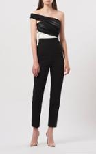 Moda Operandi David Koma Draped-mesh Detailed Crepe Off-the-shoulder Jumpsuit