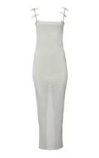Mach & Mach Crystallized Mesh Maxi Dress