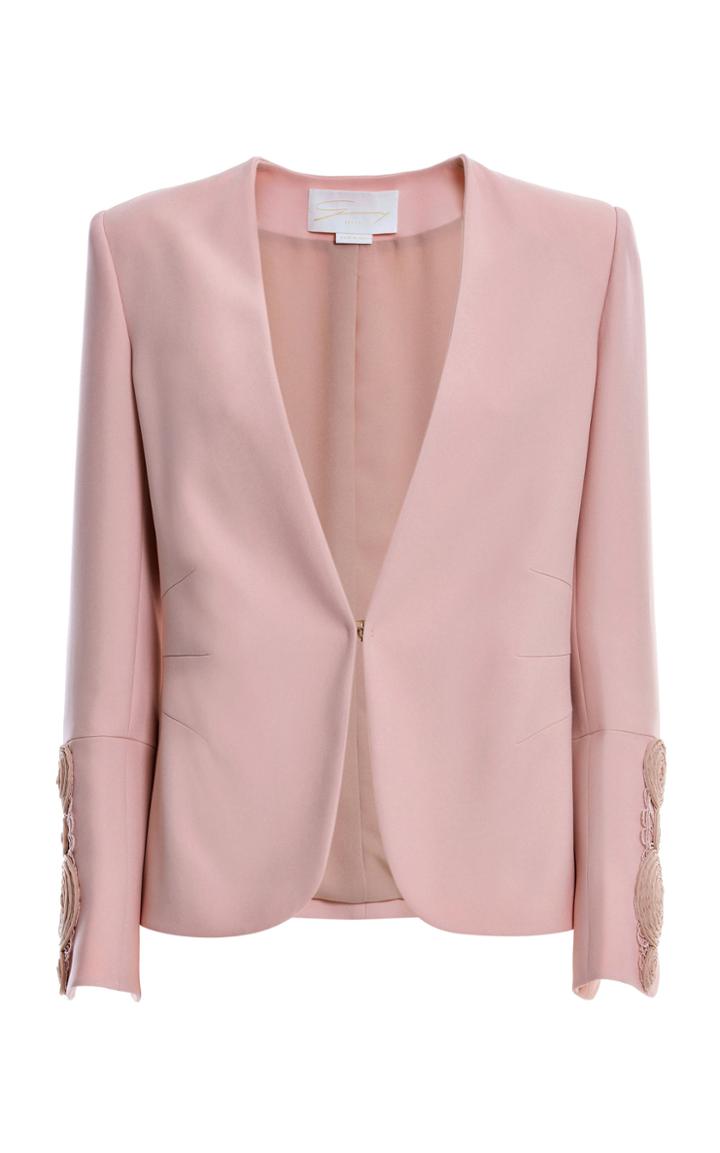 Genny Embroidered Sleeve Blazer