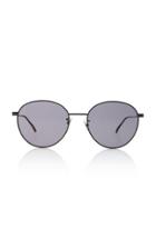 Bottega Veneta Semi-matte Metal Round-frame Sunglasses