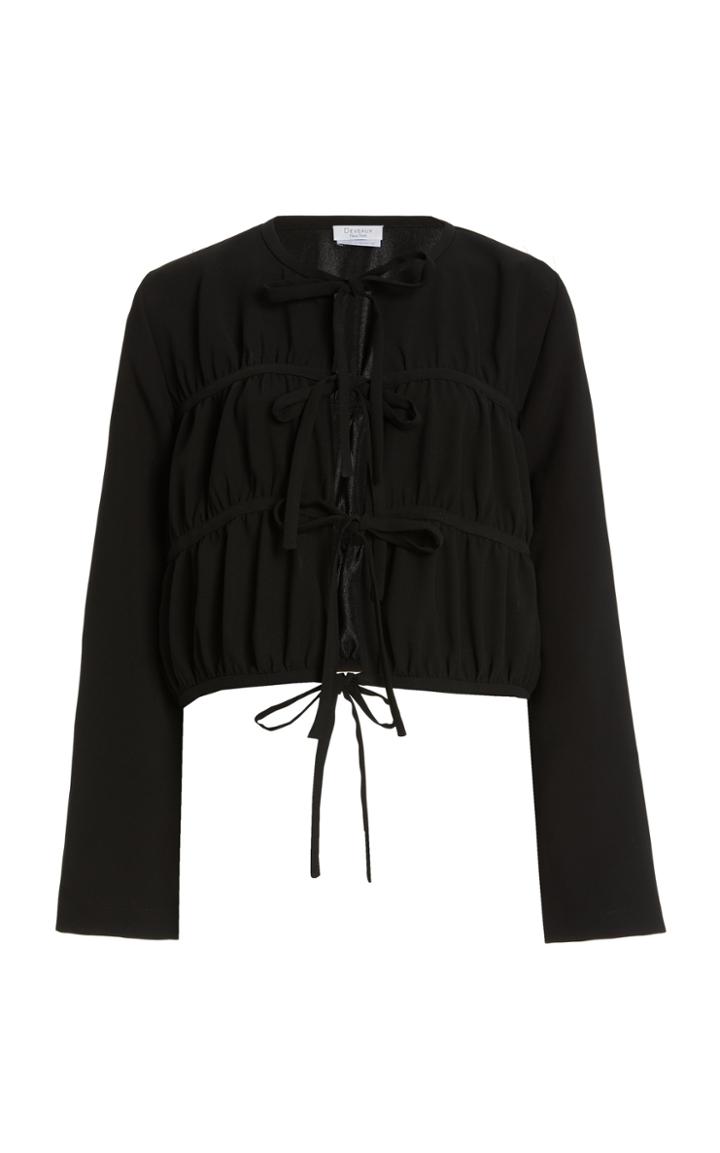 Moda Operandi Deveaux Mathilde Tie-accented Crepe Top