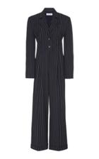 Moda Operandi Michael Kors Collection Pinstriped Stretch Wool Wide-leg Jumpsuit Size