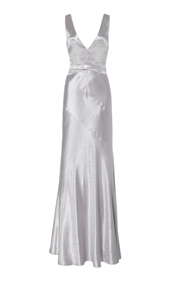 Galvan Bella Metallic Satin Gown