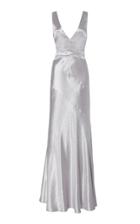 Galvan Bella Metallic Satin Gown