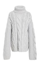 Marina Moscone Exploded Cable Knit Pullover